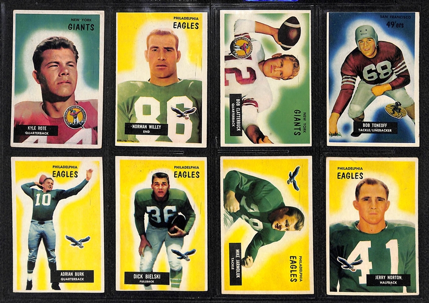 1955 Bowman Football Partial Set (Norm Van Brocklin)