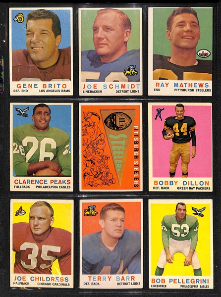 1959 Topps Football Partial Set (Frank Gifford)