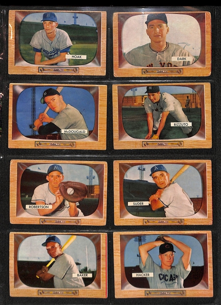 Lot of (64) 1955 Bowman Baseball Cards with Phil Rizzuto