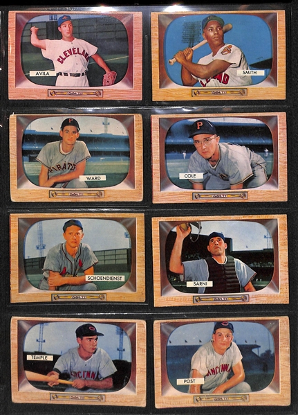 Lot of (64) 1955 Bowman Baseball Cards with Phil Rizzuto