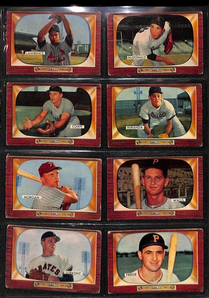 Lot of (64) 1955 Bowman Baseball Cards with Phil Rizzuto