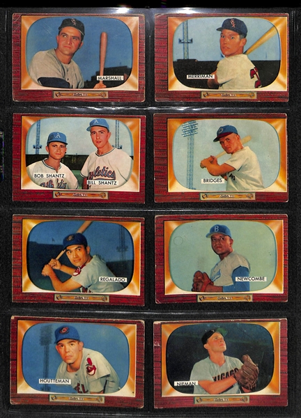 Lot of (66)1955 Bowman Baseball Cards with Yogi Berra ( Beckett Raw Grade 4)