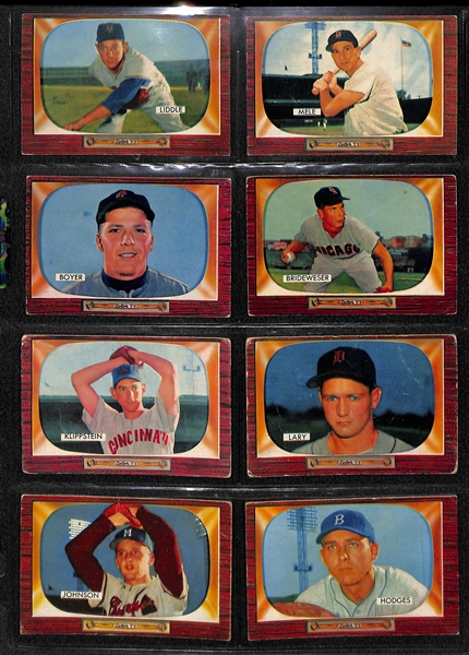 Lot of (66)1955 Bowman Baseball Cards with Yogi Berra ( Beckett Raw Grade 4)