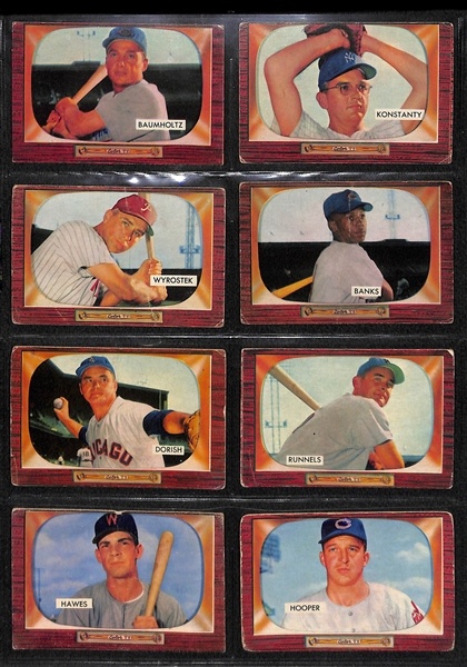 Lot of (48) 1955 Bowman Baseball Cards with Willie Mays