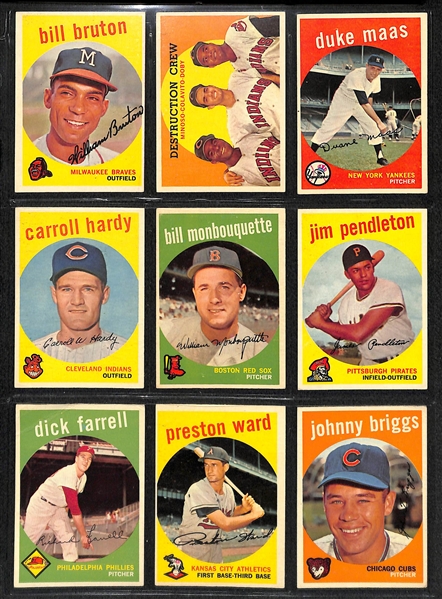 Lot of (81) 1959 Topps Baseball  Cards with Al Kaline