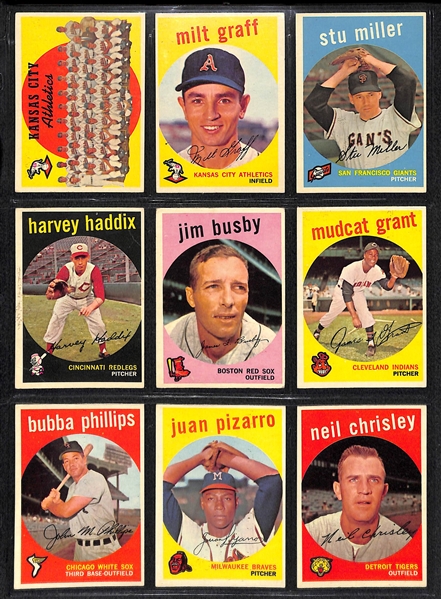 Lot of (81) 1959 Topps Baseball  Cards with Al Kaline