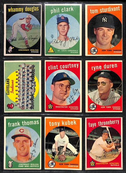 Lot of (81) 1959 Topps Baseball  Cards with Al Kaline