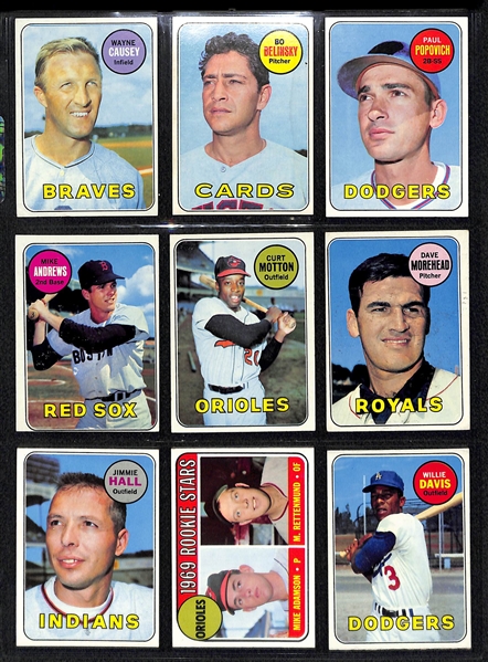 Lot of (80) 1969 Topps Baseball Cards with Rod Carew