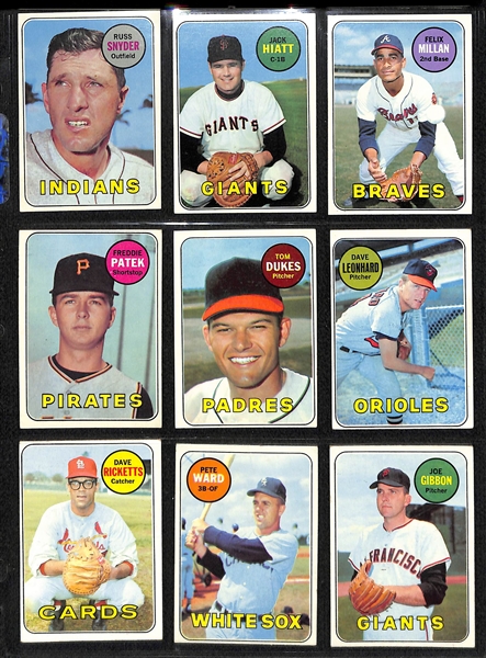 Lot of (80) 1969 Topps Baseball Cards with Rod Carew