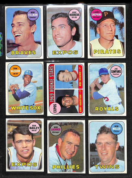 Lot of (80) 1969 Topps Baseball Cards with Rod Carew