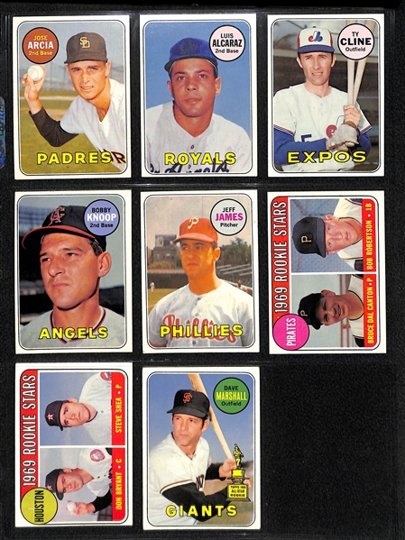 Lot of (80) 1969 Topps Baseball Cards with Rod Carew