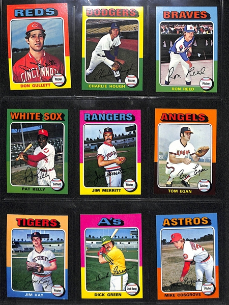 Lot of 137 Different 1975 Topps Baseball Mini Cards