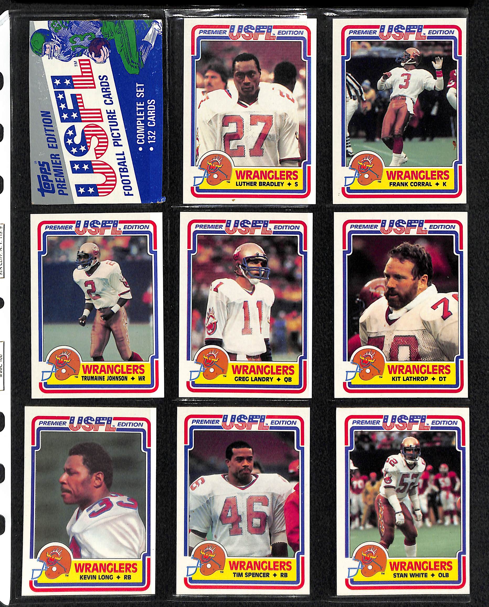 Lot Detail - 1984 Topps UFL Football Set