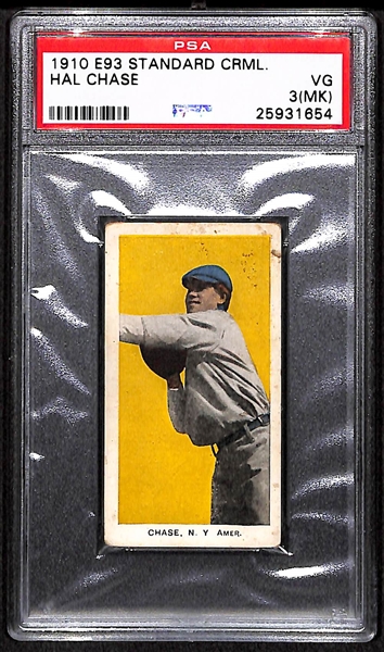 1910 E93 Standard Caramel Hal Chase - PSA 3 (MK)