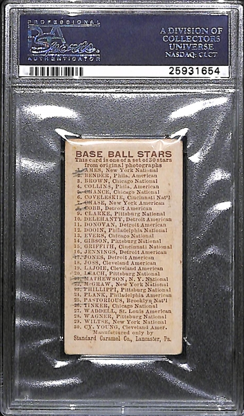 1910 E93 Standard Caramel Hal Chase - PSA 3 (MK)