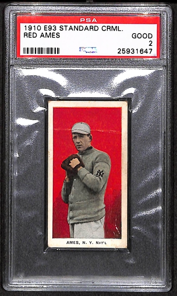 1910 E93 Standard Caramel Red Ames - PSA 2