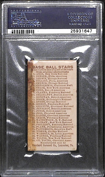 1910 E93 Standard Caramel Red Ames - PSA 2