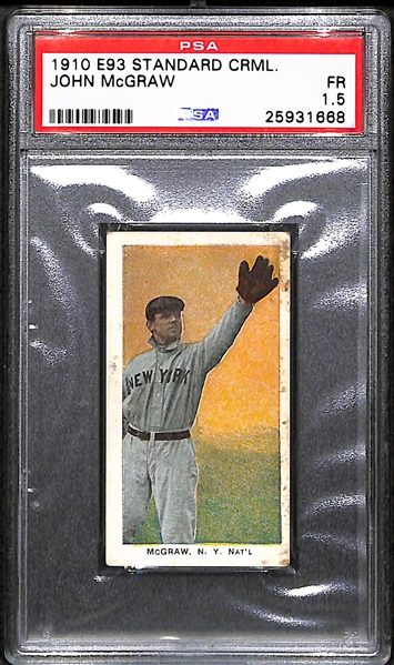 1910 E93 Standard Caramel John McGraw - HOF - PSA 1.5