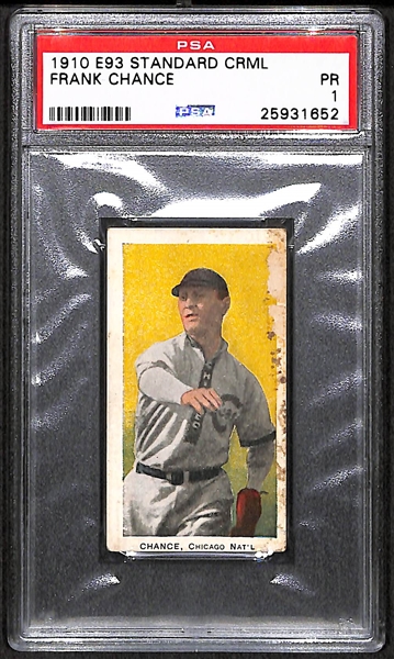 1910 E93 Standard Caramel Frank Chance - HOF - PSA 1