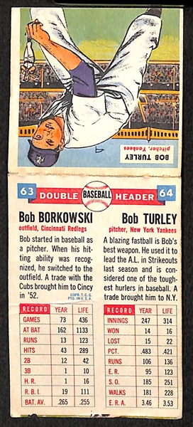 Lot of 2 - 1955 Topps Double Headers - Jablonski & Borkowski