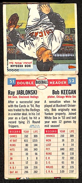 Lot of 2 - 1955 Topps Double Headers - Jablonski & Borkowski