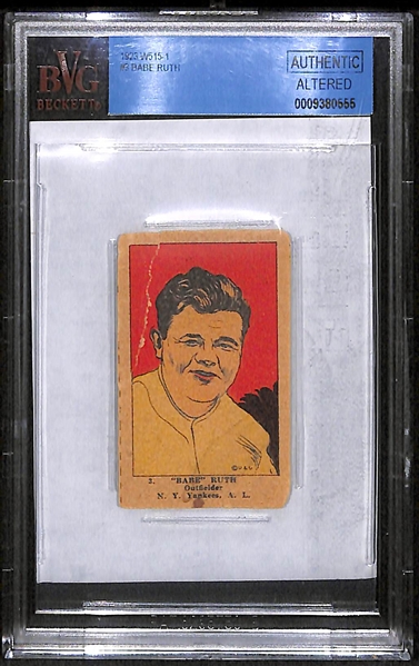 1923 W515-1 #3 Babe Ruth Card - BVG Authentic