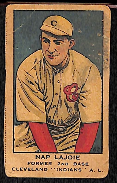 Three 1920's Strip Cards w. Nap Lajoie (HOF) 