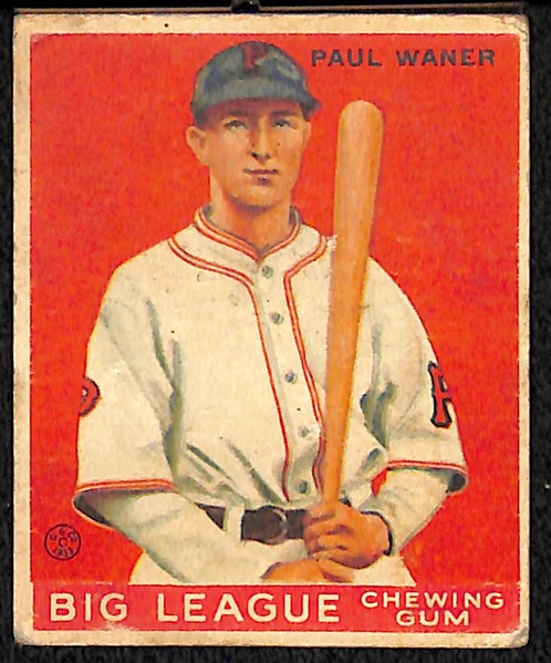 1933 Goudey #25 Paul Waner (HOF) Card