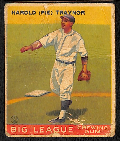 Lot of Four 1933 Goudey Cards w. Pie Traynor (HOF)