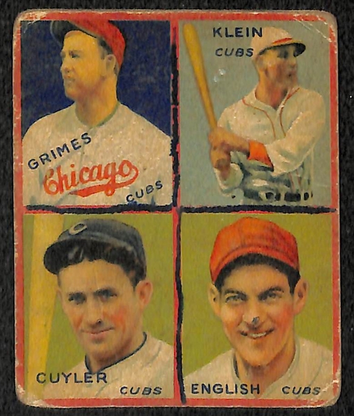 Lot of Four: (2) 1934 Goudey (2) 1935 Goudey Cards