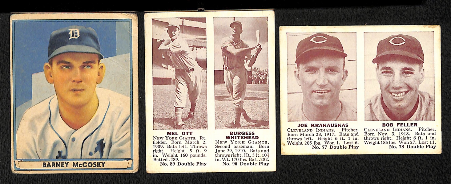 Lot of Three: (1) 1941 Playball Card, (2) 1941 Double Play Cards