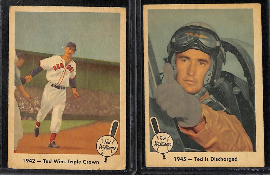 Lot of Seven 1959 Fleer Ted Williams Cards