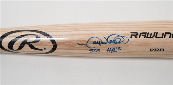 Gary Sheffield Signed and Inscribed Rawlings Baseball Bat - Leaf