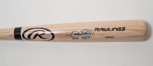 Gary Sheffield Signed and Inscribed Rawlings Baseball Bat - Leaf