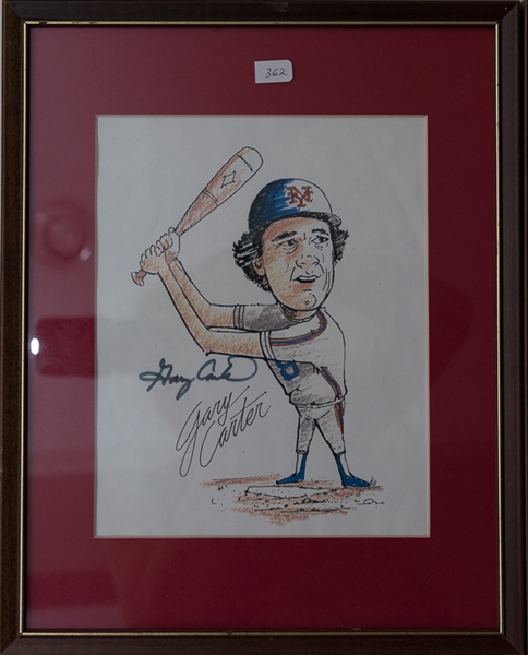 Lot of 2 Lithographs Signed by Duke Snider and Gary Carter