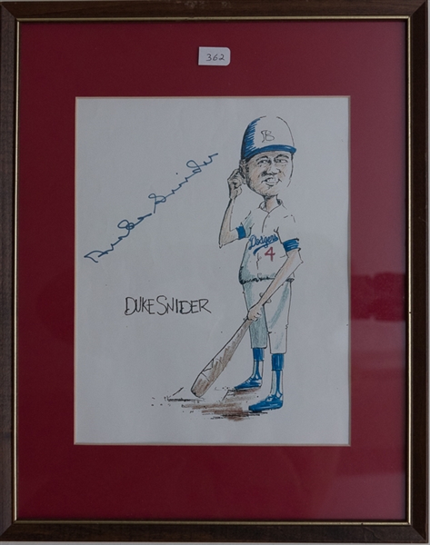 Lot of 2 Lithographs Signed by Duke Snider and Gary Carter