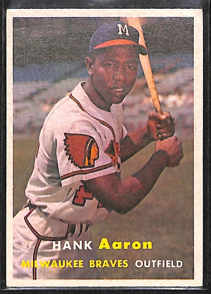 1957 Topps Hank Aaron #20 Card