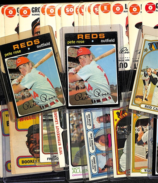 Lot of 39 Topps Baseball Cards & Inserts 1968-1974 w. Pete Rose