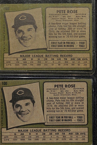 Lot of 39 Topps Baseball Cards & Inserts 1968-1974 w. Pete Rose