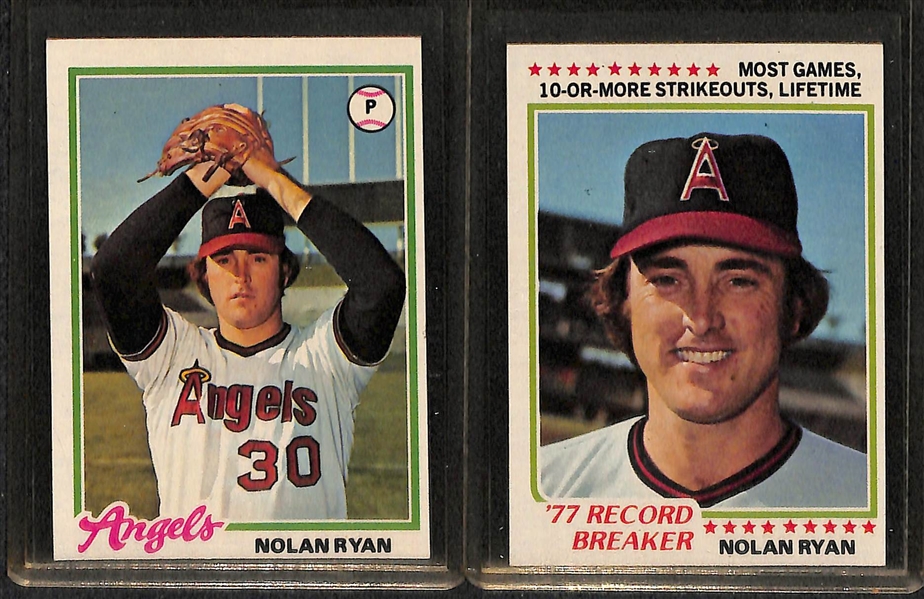 Lot of 11 Nolan Ryan Cards w. 1973 Topps