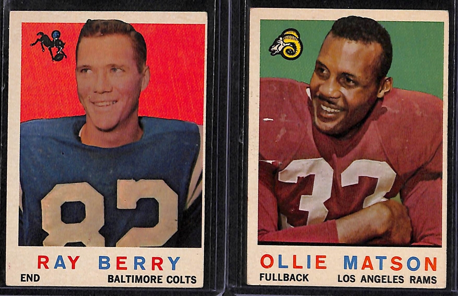 Lot of 80 Assorted 1959 Topps Football Cards w. Joe Perry