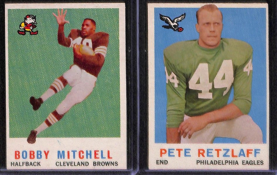 Lot of 80 Assorted 1959 Topps Football Cards w. Joe Perry