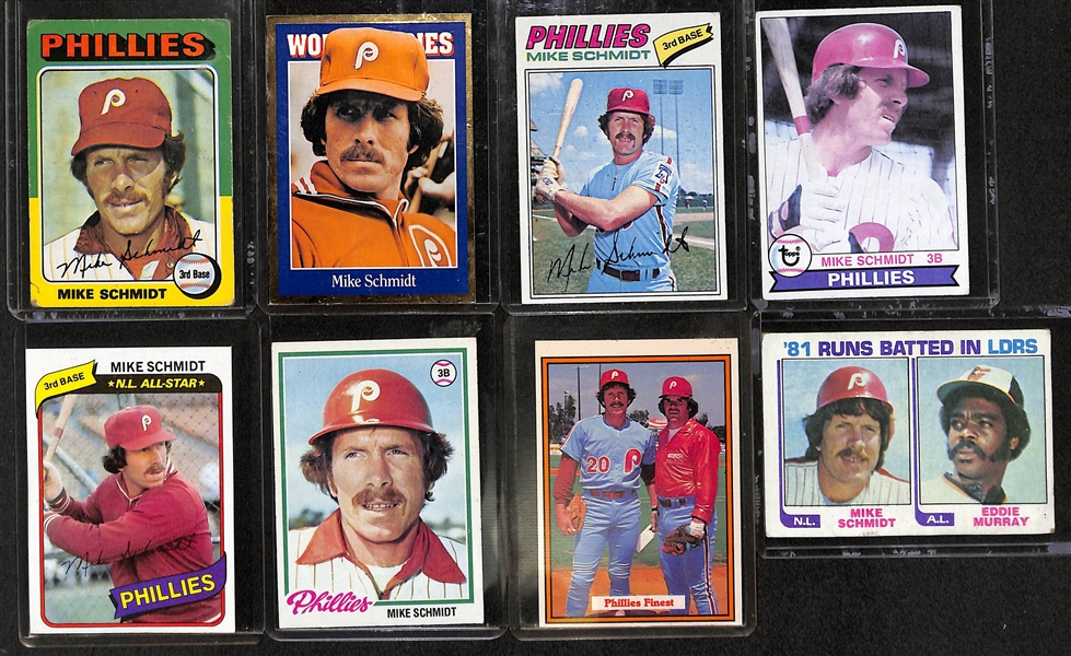 Lot of 50 Philadelphia Phillies Assorted Baseball Cards from 1959-1994 w. Mike Schmidt