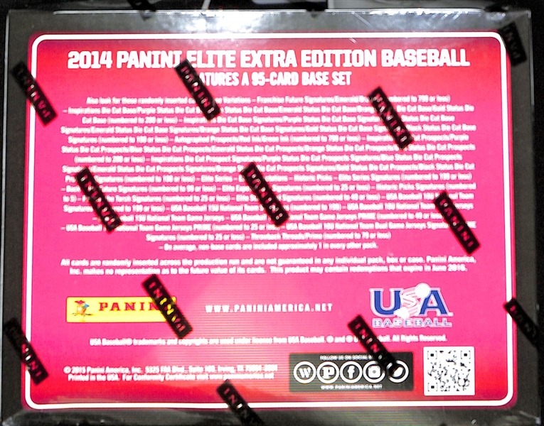 2014 Panini Elite Baseball Hobby Box