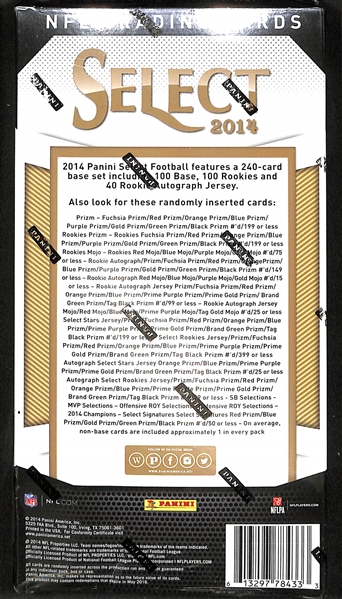 2014 Panini Select Football Hobby Box