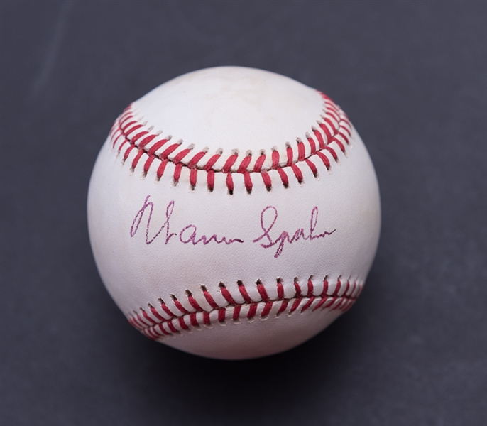 Warren Spahn Signed Official National League Baseball