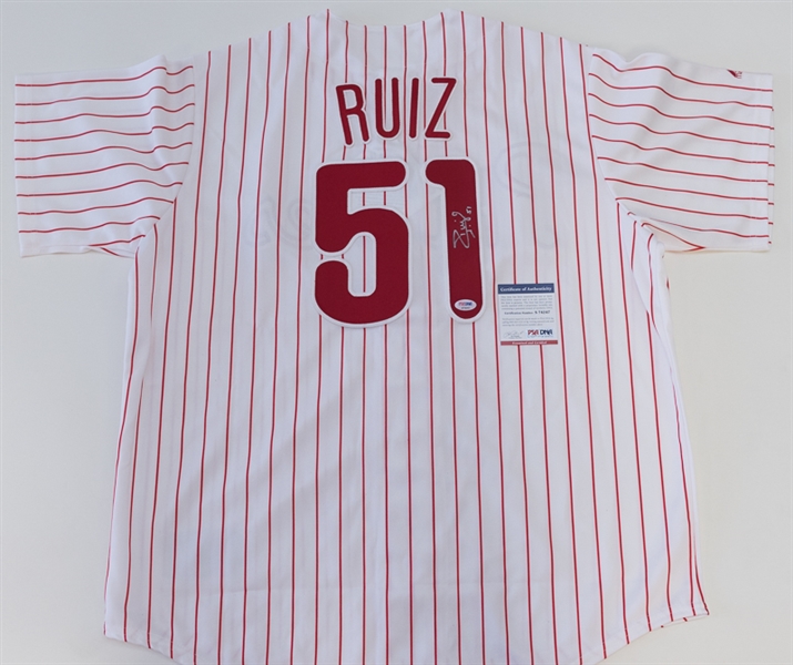 Carlos Ruiz Signed Phillies Jersey - PSA