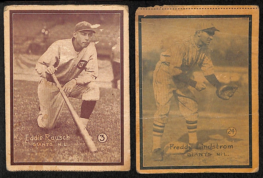 Lot of 2 - 1931 W517 Hall of Famers - Fred Rausch & Freddy Lindstrom