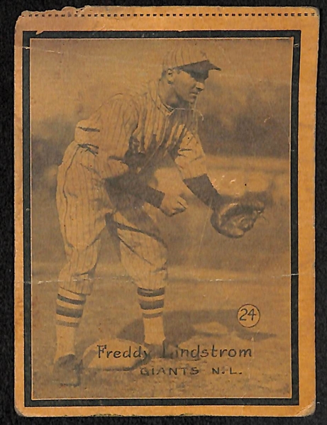 Lot of 2 - 1931 W517 Hall of Famers - Fred Rausch & Freddy Lindstrom