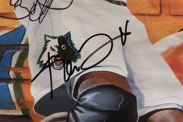 Kevin Garnett & Stephon Marbury Signed Poster - JSA